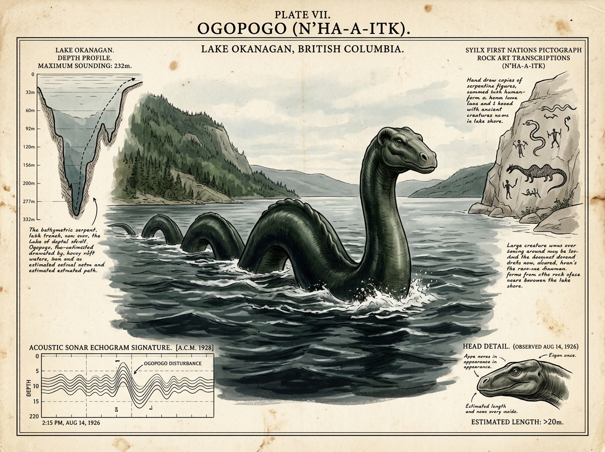 Plate VII: Ogopogo (N'ha-a-itk), Lake Okanagan, British Columbia