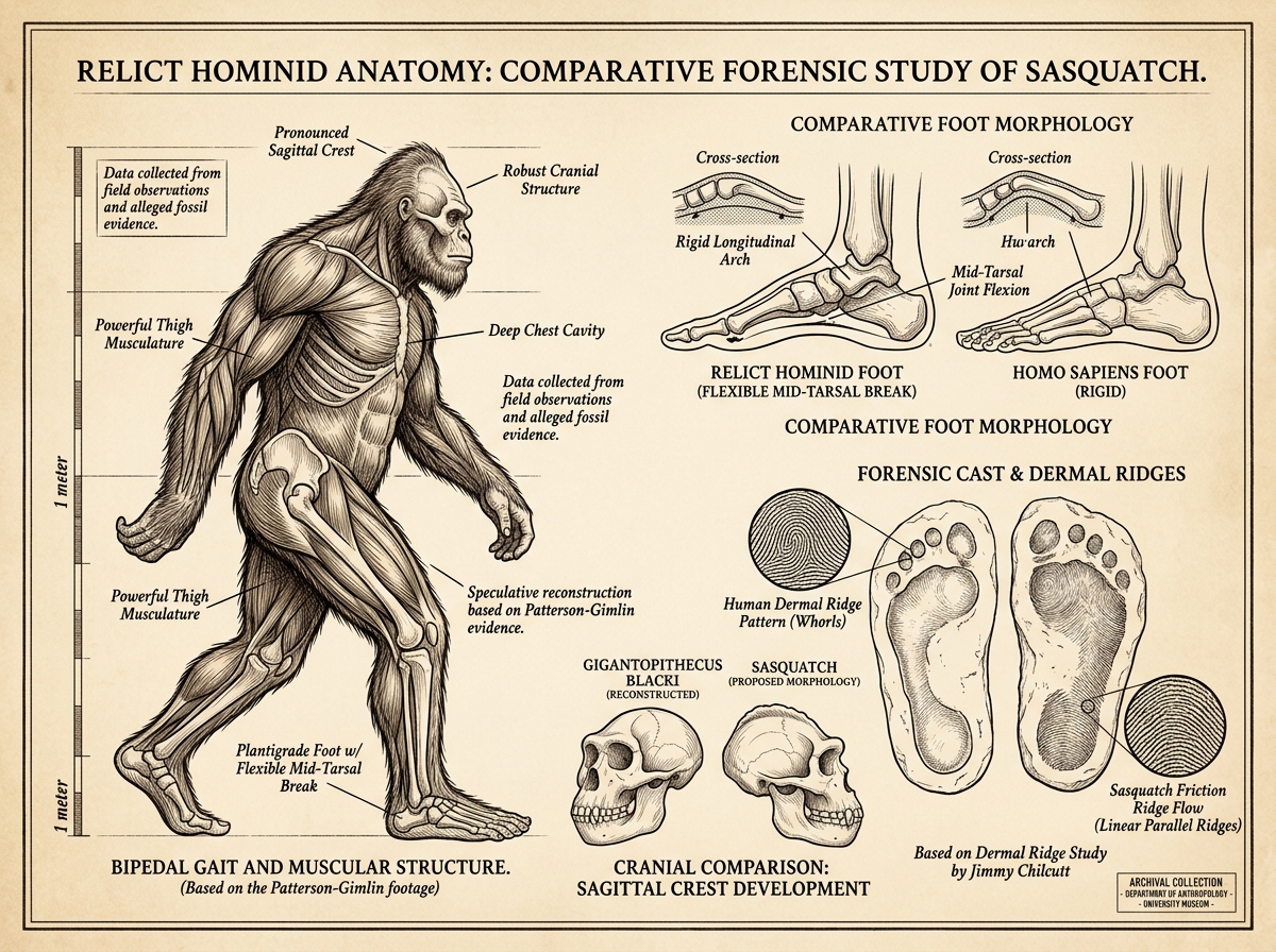 Relict Hominid Anatomy: Comparative Forensic Study of Sasquatch